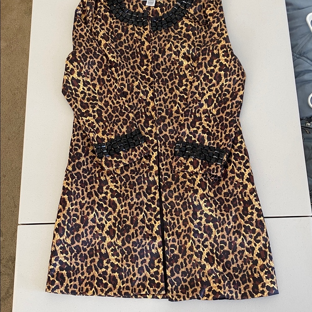 RARE Leopard Print Over Coat | Embellished Collar & Sleeves | Statement Piece - Picture 2 of 13